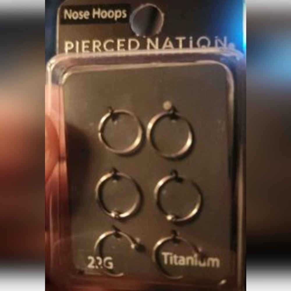 Nose Ring Hoops Pierced Nation 22g Titanium